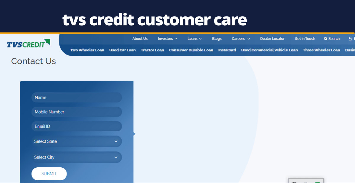 tvs credit saathi customer care number