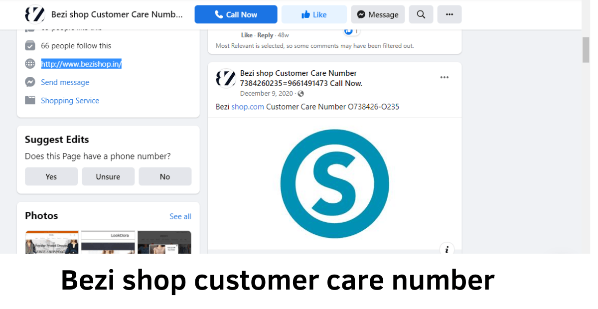 Bezi shop customer care number