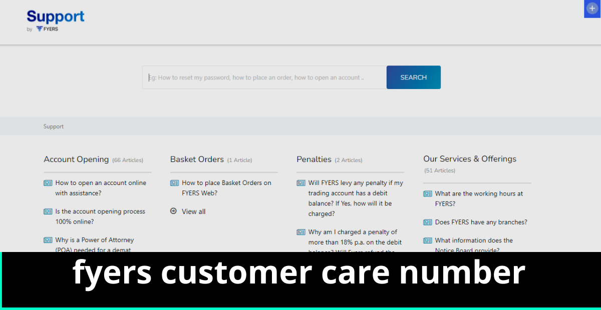 fyers customer care number