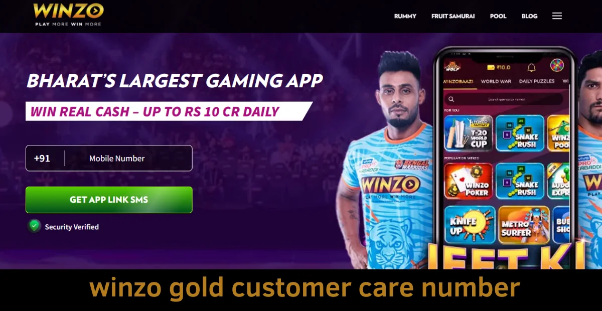 winzo gold customer care number