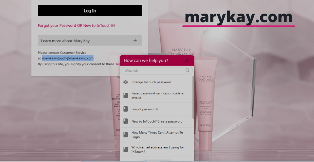 marykay login and Customer Support