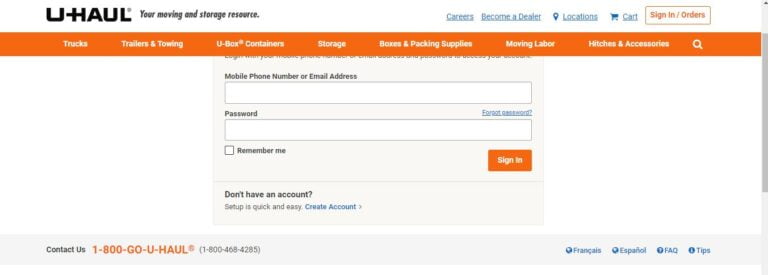 uhaul dealer login :Customer Service